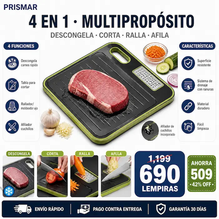 Tabla Descongeladora 4 en 1 para Cocina