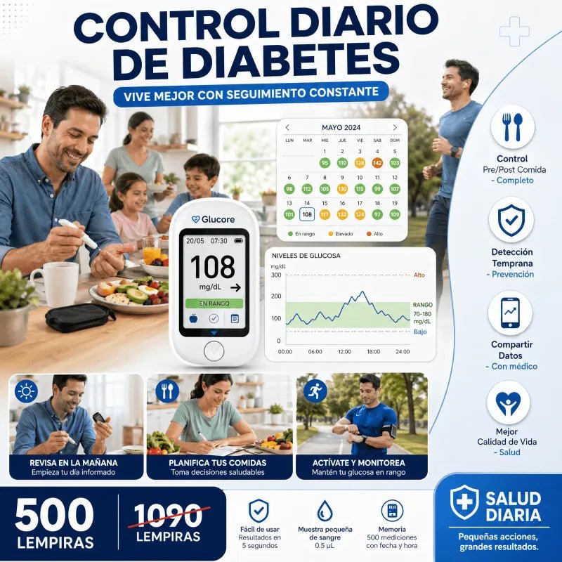 GlucoTrack Pro™ – Monitor Inteligente de Glucosa