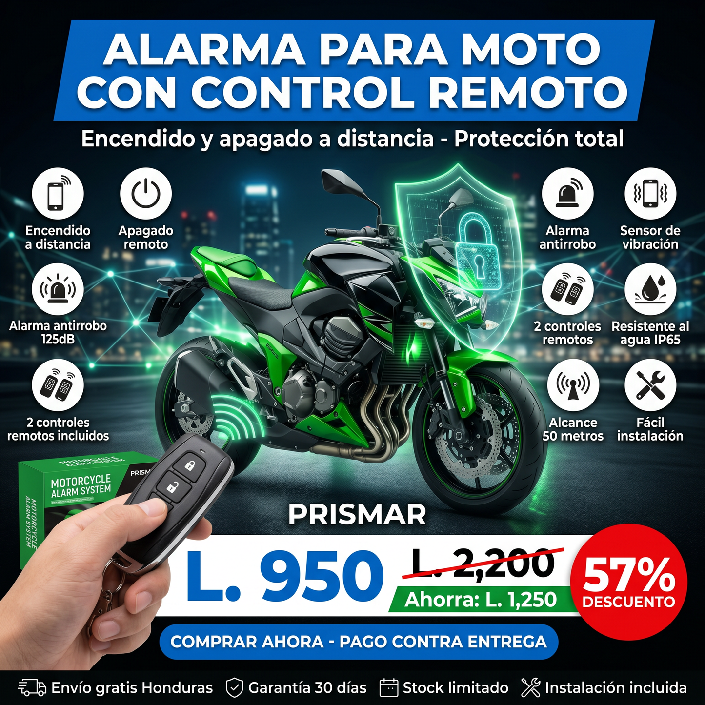 Alarma para motocicleta