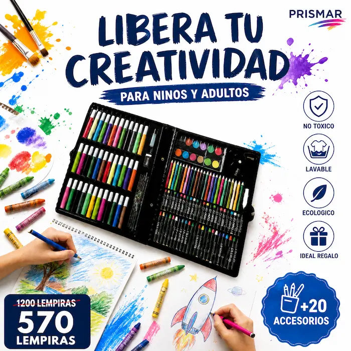 Artist's Corner — Set de Arte 150 Piezas · Maletín Plegable · Non-Toxic · Niños 6+ - imagen 2