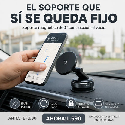 MagLock 360™ — Soporte Magnético para Celular con Succión al Vacío con Garantia