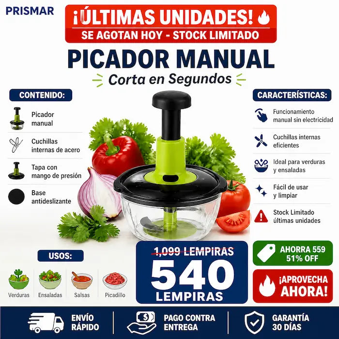 Picador manual de alimentos
