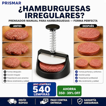 Prensador Manual para Hamburguesas Caseras