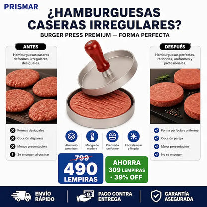 Burger Press Premium para Hamburguesas Uniformes