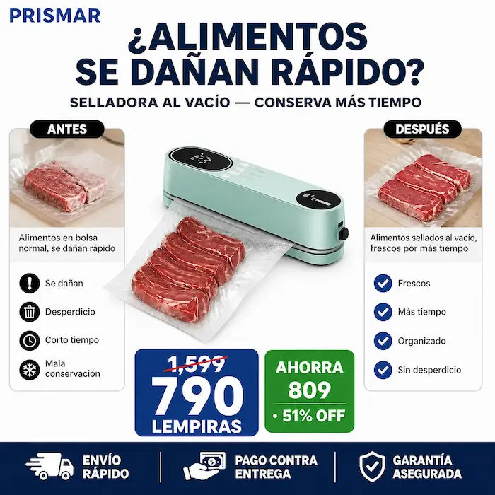 Selladora al Vacío para Alimentos 60KPa
