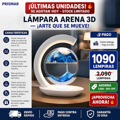 Lámpara de Arena 3D Night Light — Decoración Premium