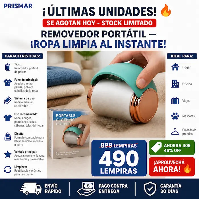 Removedor Portátil de Pelusa Reutilizable
