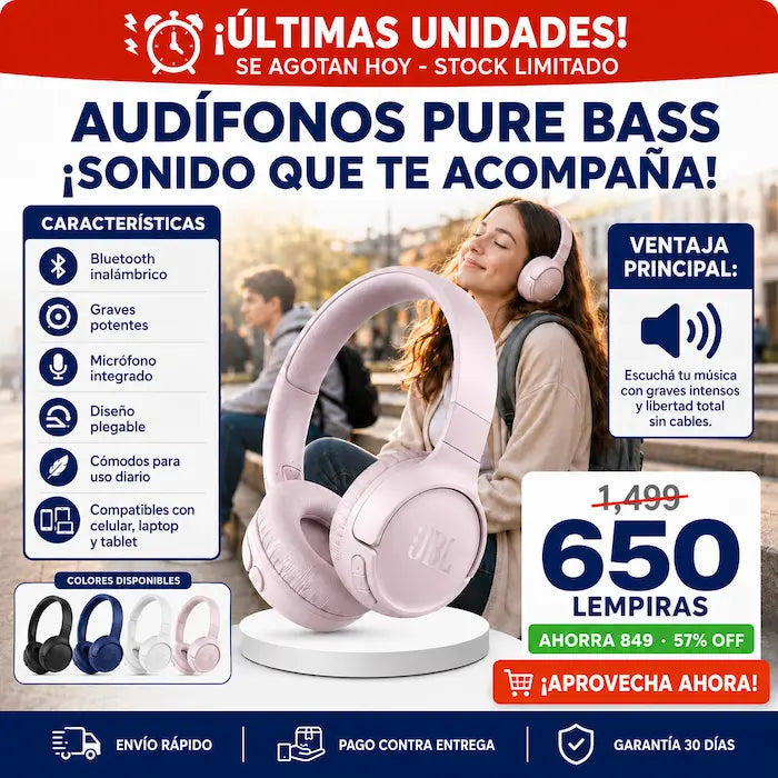 Pure Bass Wireless — Graves Potentes Sin Cables