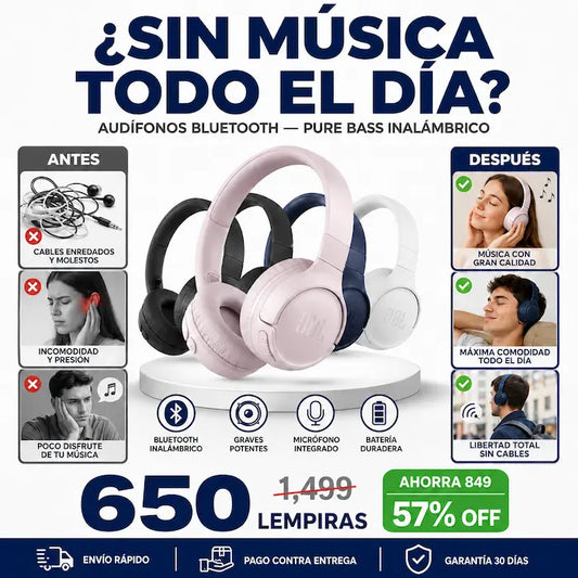 Pure Bass Wireless — Graves Potentes Sin Cables
