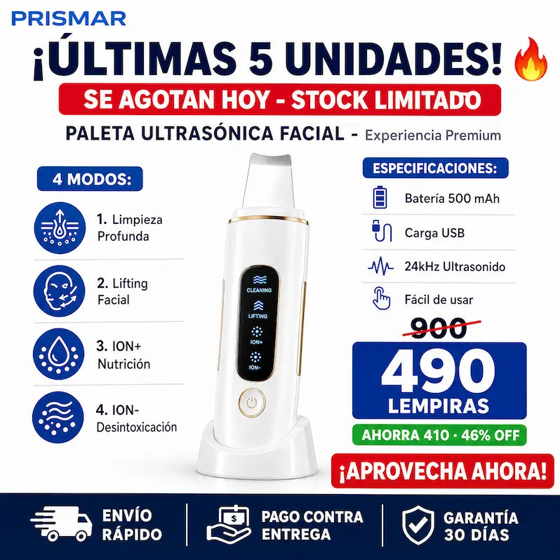 Espátula Ultrasónica Facial GUGUG – Limpiador Profundo + Removedor de Impurezas SkinClean Pro – Espátula Ultrasónica Facial - imagen 2