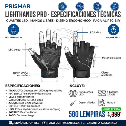 LightHands Pro – Guantes con Linterna LED Integrada Amazon Con Garantía extendida