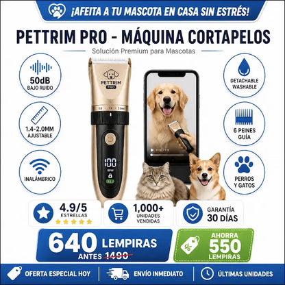 PetTrim Pro – Máquina Cortapelos Inalámbrica para Mascotas + GARANTÍA Y CERTIFICADO DE SEGURIDAD