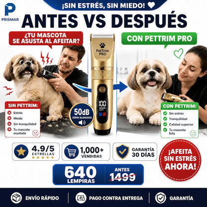 PetTrim Pro – Máquina Cortapelos Inalámbrica para Mascotas + GARANTÍA Y CERTIFICADO DE SEGURIDAD