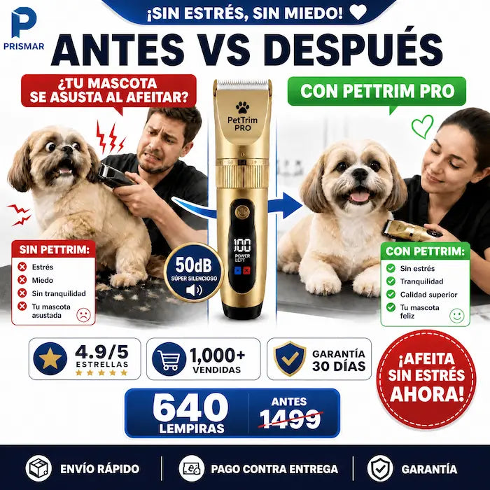 PetTrim Pro – Máquina Cortapelos Inalámbrica para Mascotas + GARANTÍA Y CERTIFICADO DE SEGURIDAD - imagen 2