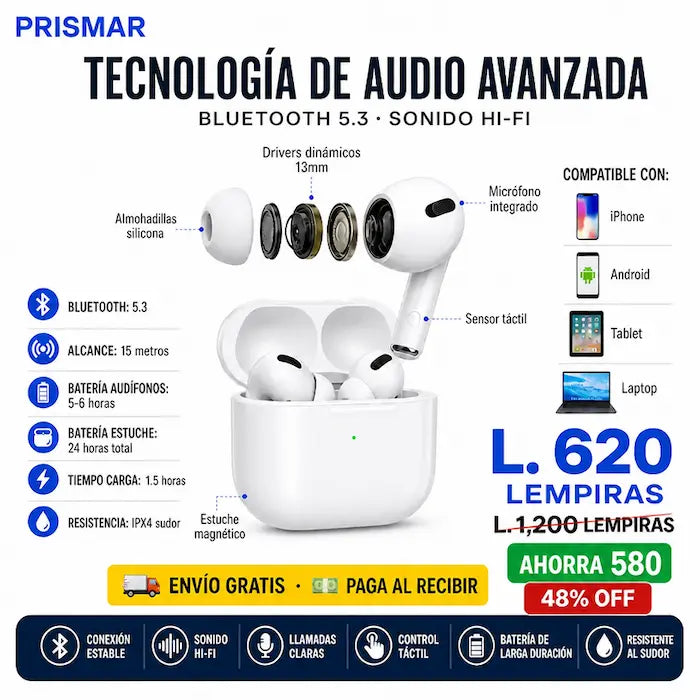 AirPods Pro 4 – Audífonos Inalámbricos Premium + GARANTIA 12 MESES