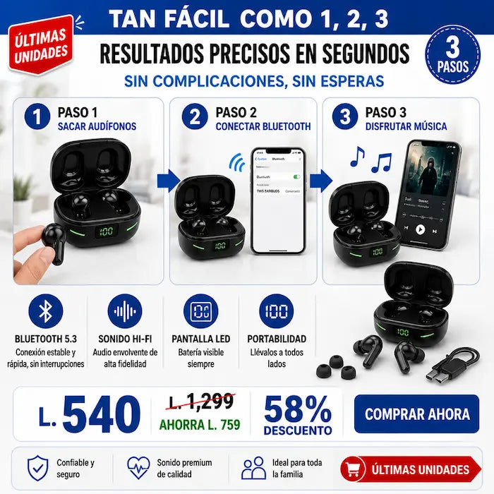 🎧 SoundPro X80 – Audífonos Inalámbricos Bluetooth 5.3 con Sonido Envolvente - imagen 3