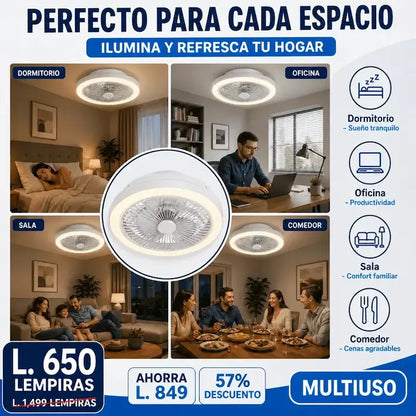 CoolLight Pro™ – Ventilador LED 2 en 1