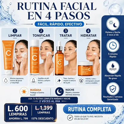GlowSkin Repair™ – Kit Facial Vitamina C + Niacinamida