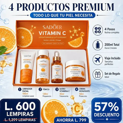 GlowSkin Repair™ – Kit Facial Vitamina C + Niacinamida
