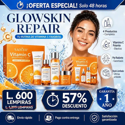 GlowSkin Repair™ – Kit Facial Vitamina C + Niacinamida