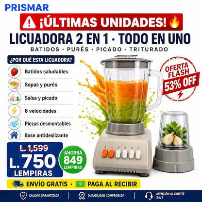 🍹 Licuadora 2 en 1 — ¡Batí, Picá y Cociná como Nunca Antes!