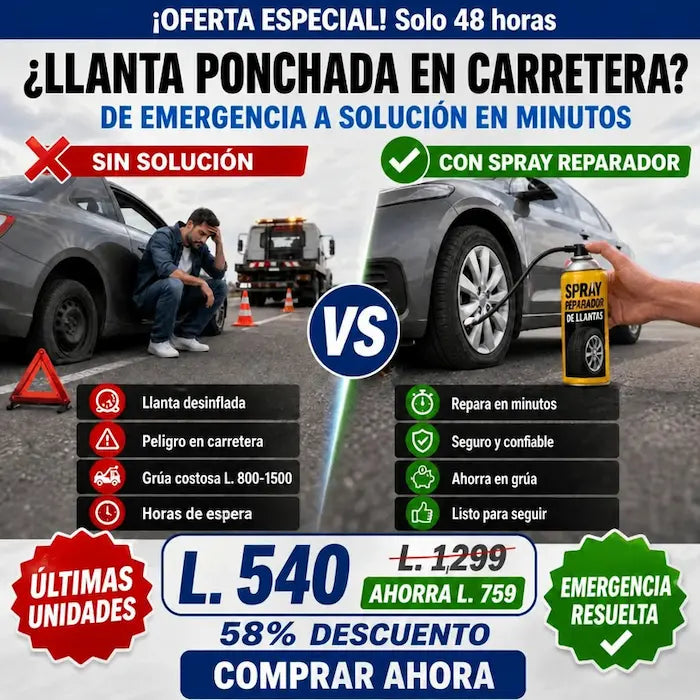 Spray Reparador Inflador de Llantas Ponchadas Fix-a-Flat | Emergencia Auto amazon Certificado y Garantia - imagen 2