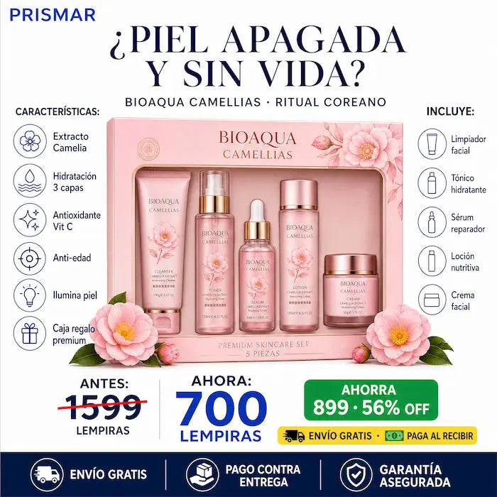 🌸 BIOAQUA Camellias — ¡El Set de Skincare que Tu Piel Estaba Esperando!