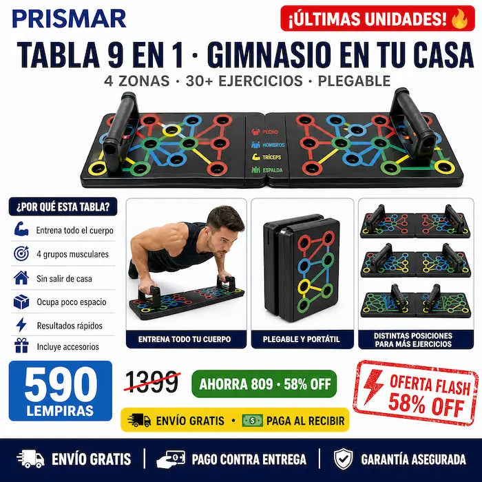 💪 Push Up Board — ¡Entrená con Precisión y Definí tu Cuerpo en Casa!