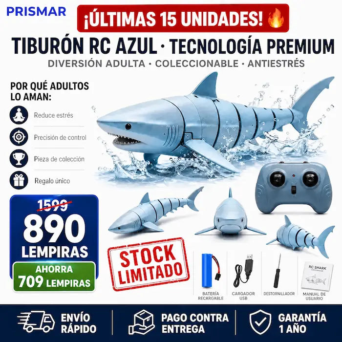 SharkAttack RC – Tiburón a Control Remoto Con Garantía 12 meses Gratis