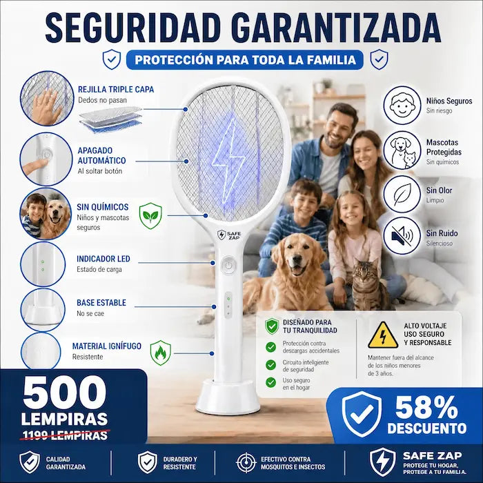 ZapBug Pro™ – Raqueta Eléctrica Anti-Insectos