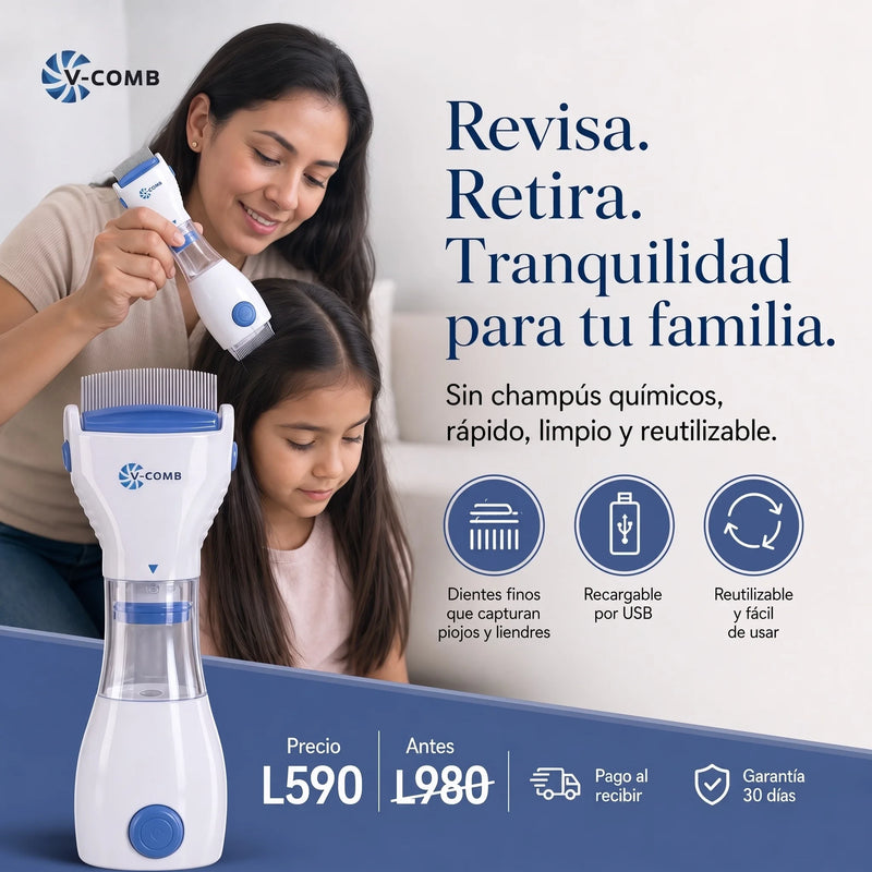 PioClean™ Pro – Eliminador Eléctrico de Piojos y Liendres (Recargable) - imagen 3