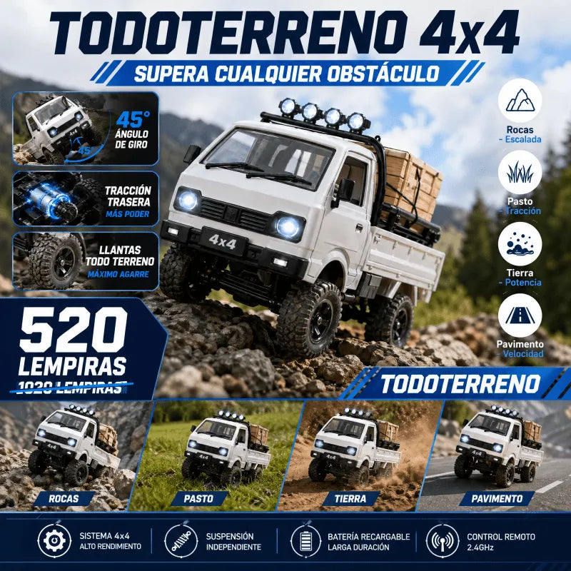 Camión RC Todoterreno 4x4 TitanCrawler Control Remoto |Amazon con Garantía incluida - Inversiones Alkosto