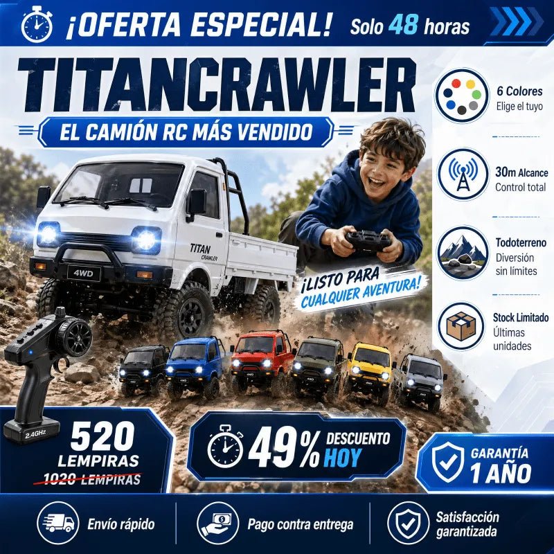 Camión RC Todoterreno 4x4 TitanCrawler Control Remoto |Amazon con Garantía incluida - imagen 3
