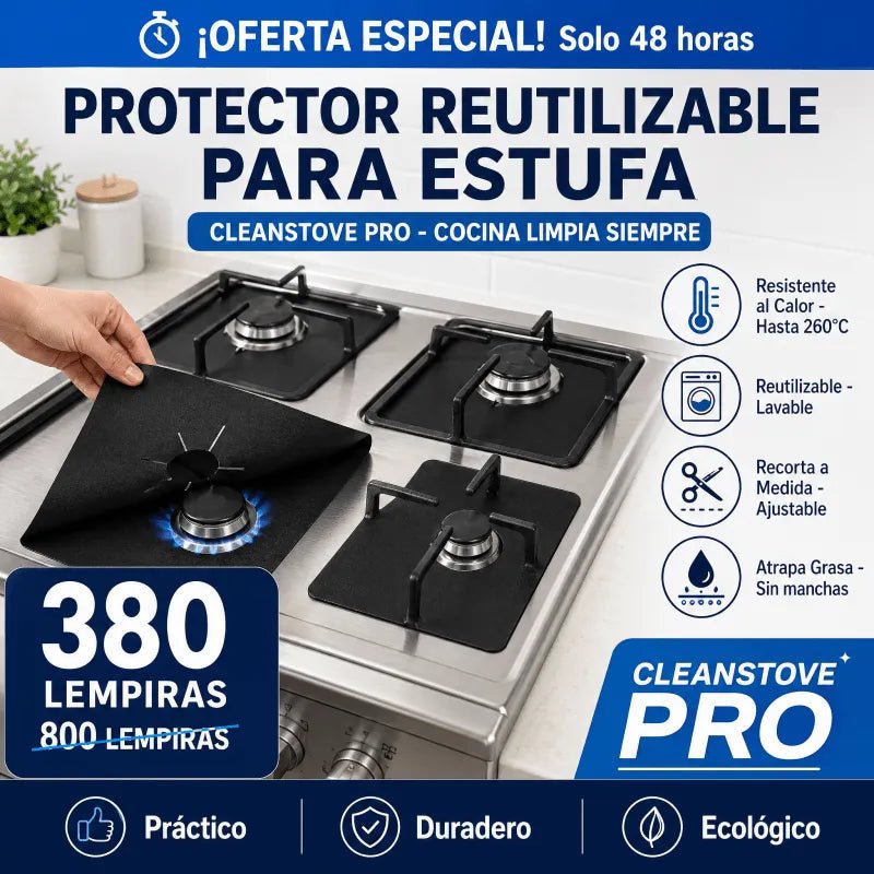CleanStove Pro™ – Protector Reutilizable para Estufa - Inversiones Alkosto