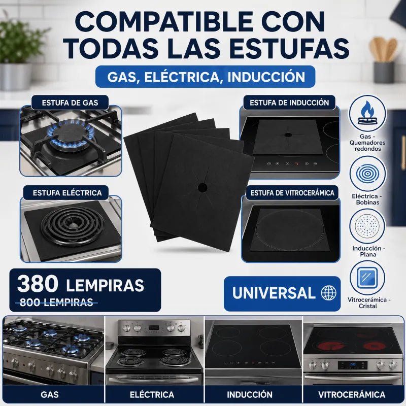 CleanStove Pro™ – Protector Reutilizable para Estufa - Inversiones Alkosto