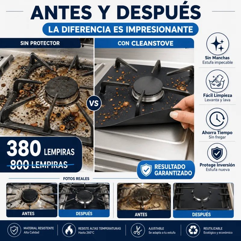 CleanStove Pro™ – Protector Reutilizable para Estufa - Inversiones Alkosto