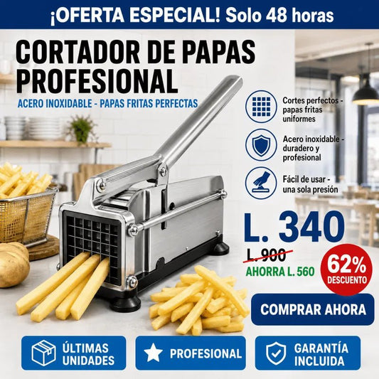 FryCut Pro – Cortador Profesional de Papas en Acero Inoxidable - Inversiones Alkosto