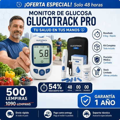 GlucoTrack Pro™ – Monitor Inteligente de Glucosa