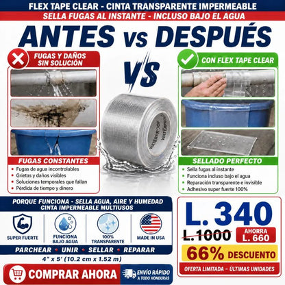 HydroStop Pro – Cinta Selladora Impermeable de Alta Resistencia Amazon con garantía extendida - Inversiones Alkosto