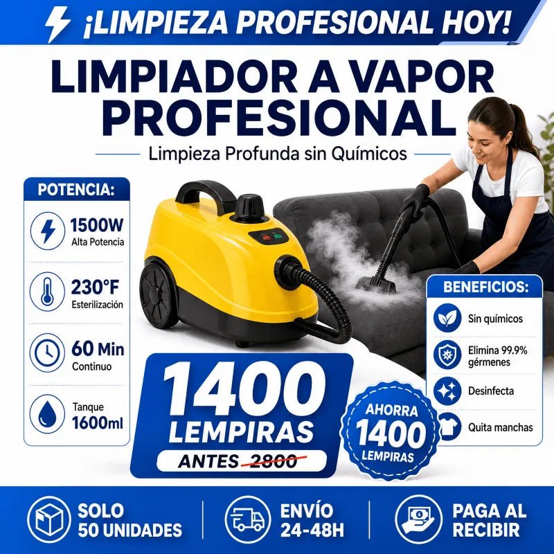 Limpiador a Vapor Presurizado 9 en 1 – Limpieza Profunda Sin Químicos | VaporMax Pro garantía y certificacioión Amazon - Inversiones Alkosto