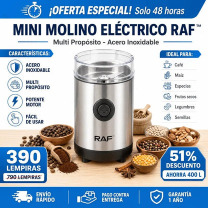 MINI MOLINO ELÉCTRICO DE ACERO INOXIDABLE (GRANOS / MAÍZ / Y MAS ) MAS GARANTIA INCLUIDA - Inversiones Alkosto