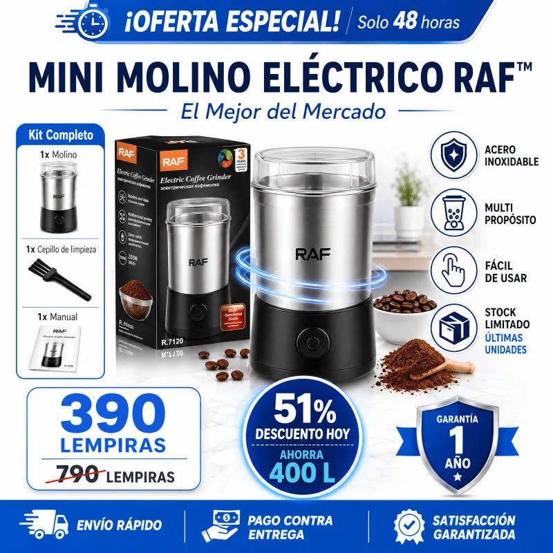 MINI MOLINO ELÉCTRICO DE ACERO INOXIDABLE (GRANOS / MAÍZ / Y MAS ) MAS GARANTIA INCLUIDA - Inversiones Alkosto
