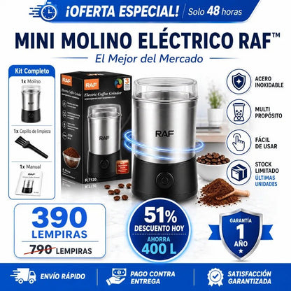 MINI MOLINO ELÉCTRICO DE ACERO INOXIDABLE (GRANOS / MAÍZ / Y MAS ) MAS GARANTIA INCLUIDA - Inversiones Alkosto