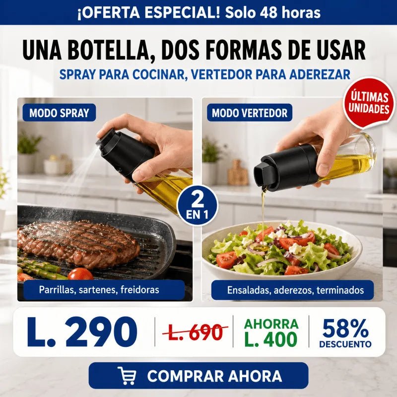 OilSpray Pro – Pulverizador Premium para Aceite y Cocina AMAZON CON GARANTIA Y CERTIFICACION - Inversiones Alkosto