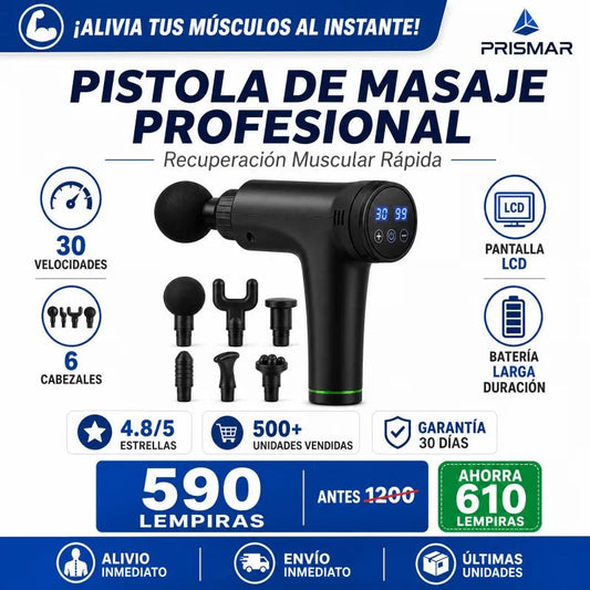 PowerRelax 6-in-1 – Pistola de Masaje Muscular Portátil Amazon con Garantía y Certificación