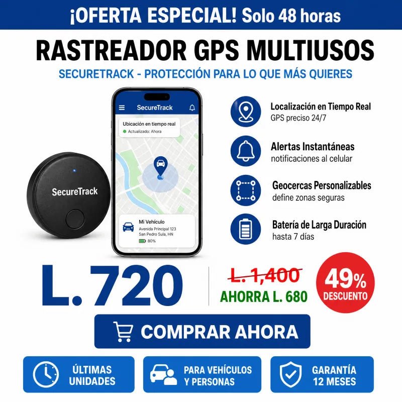 SecureTrack™ – Rastreador GPS para Vehiculos, Mascotas , personas y más Garantía 12 Meses