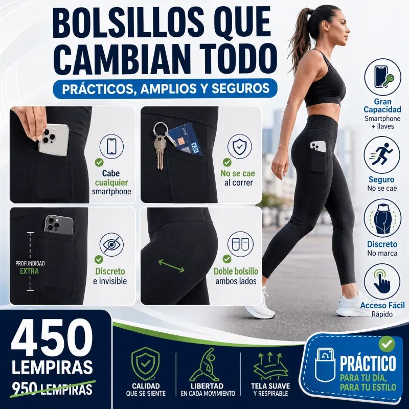 ShapeFlex Pro™ – Leggings Moldeadores con Bolsillos