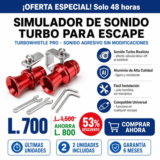 TurboWhistle Pro™ – Simulador de Sonido Turbo para Escape - Inversiones Alkosto