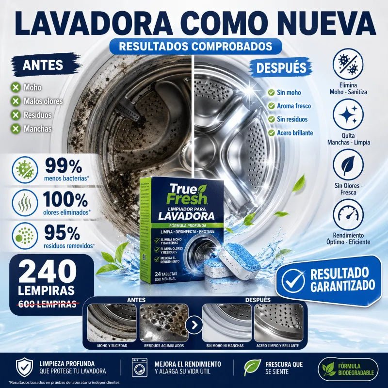 WashClean Pro – Pastillas Limpiadoras para Lavadora (12 Tabletas) Amazon con Garantía incluida - Inversiones Alkosto